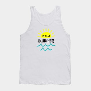 Aloha summer hello summer Tank Top